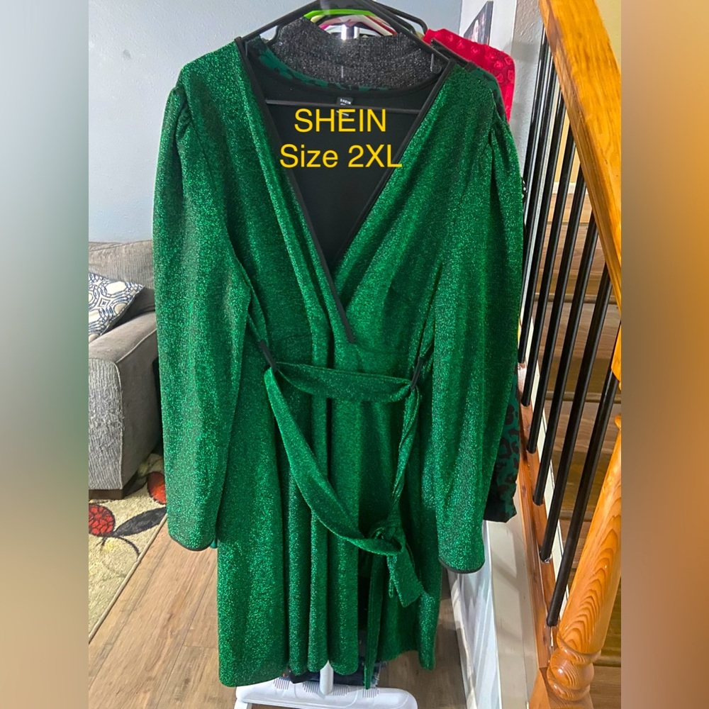 Sparkly green dress from SHEIN size 2XL